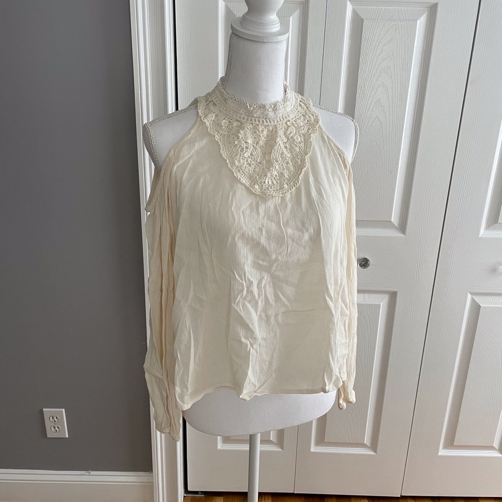 Hollister Cold Shoulder Lace Top